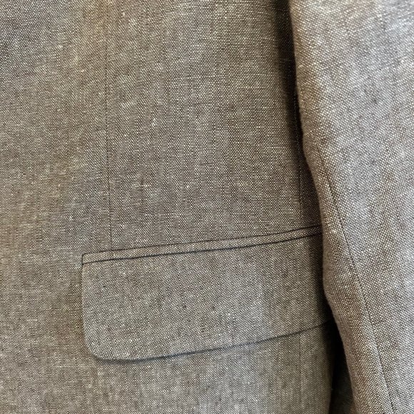 Stafford Tailored Culture Tan Sport Coat Two Button Linen/Cotton 44S Immaculate! - Picture 3 of 12
